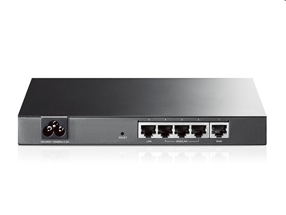 tp-link TL-R470T+, 5 port Fast Ethernet Multi-Wan Router for SMB, Configurable WAN/LAN Ports up to 4 Wan ports, 1U/13" 