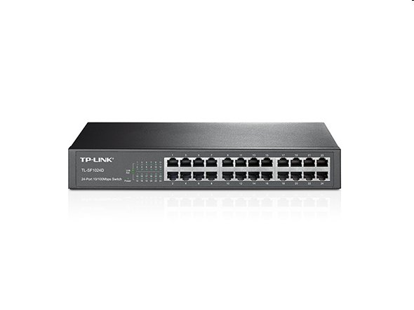 tp-link TL-SF1024D, 24 port Rack Switch, 24x 10/100M RJ45 ports, 13" rack-mountable, steel case 