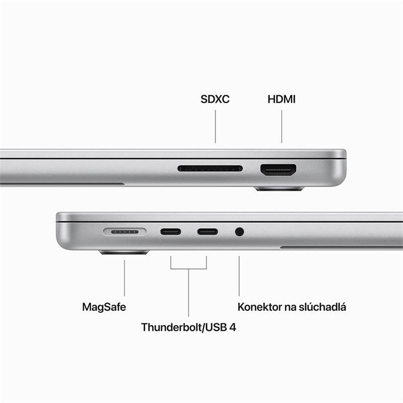 MacBook Pro 14" Apple M3 8C CPU 10C GPU 16GB 1TB Strieborný SK 
