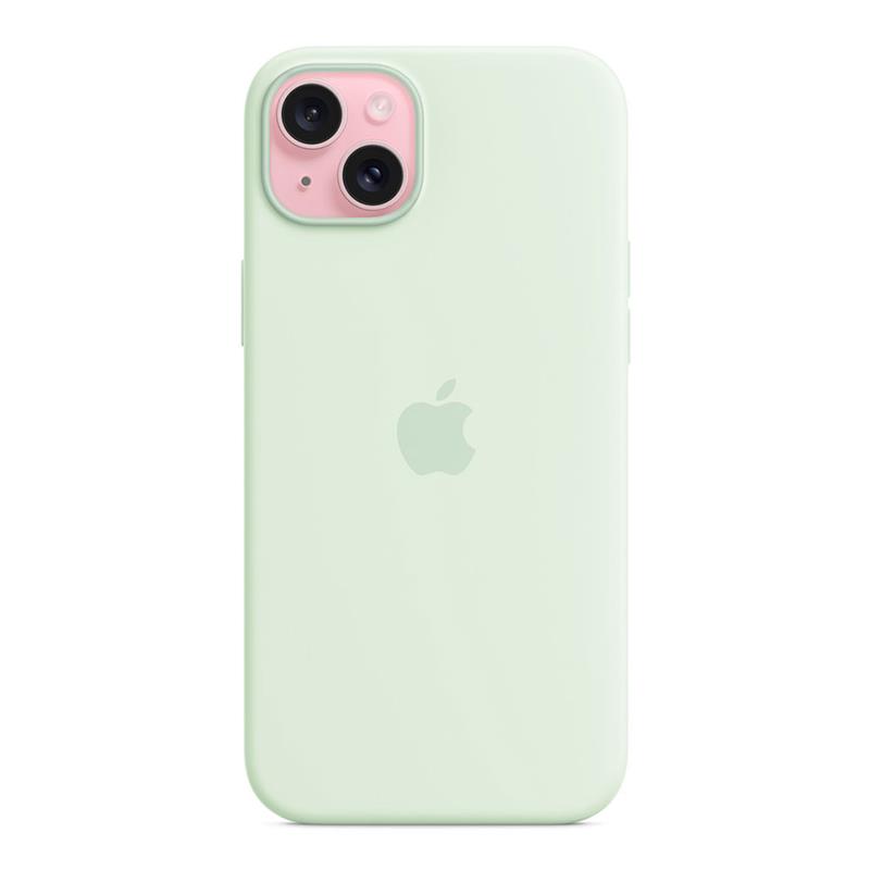 iPhone 15 Plus Silicone Case with MagSafe - Soft Mint 