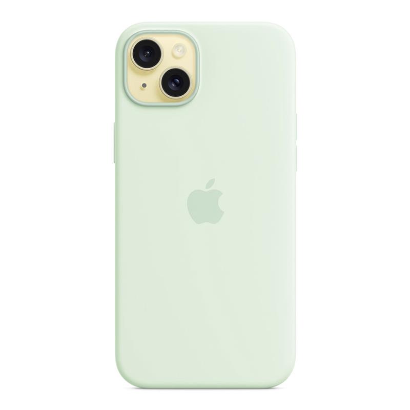 iPhone 15 Plus Silicone Case with MagSafe - Soft Mint 