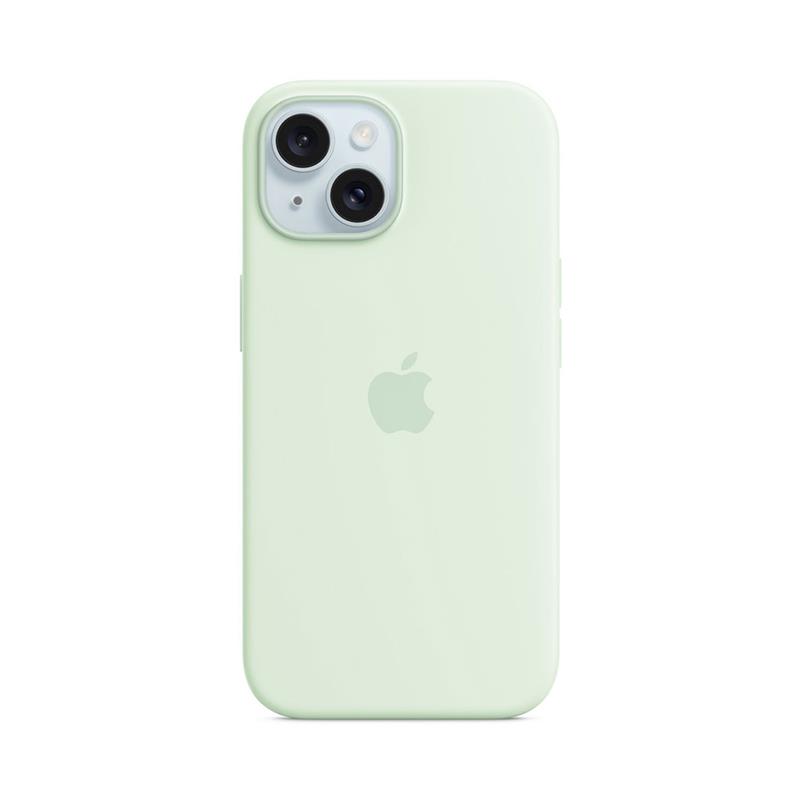 iPhone 15 Silicone Case with MagSafe - Soft Mint 