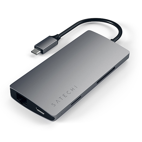 Satechi USB-C Multiport adaptér 4K 8ports V2 - Space Gray Aluminium