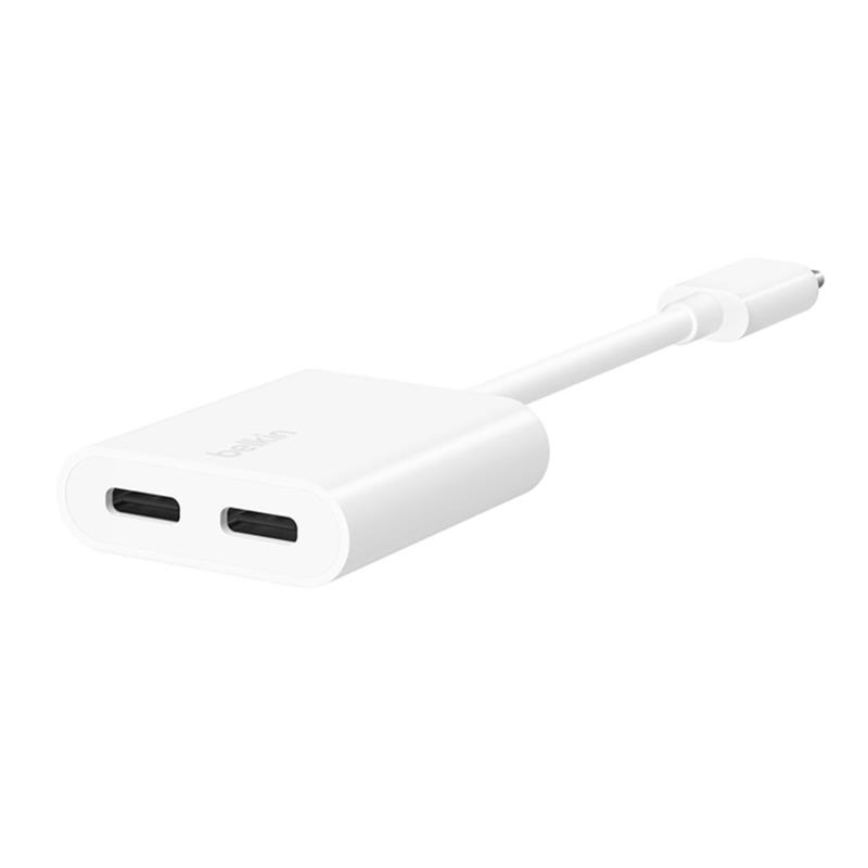 Belkin RockStar USB-C Audio + Charge Adapter - White 