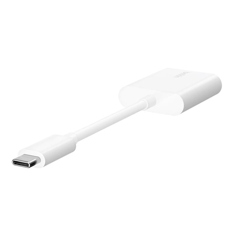 Belkin RockStar USB-C Audio + Charge Adapter - White 