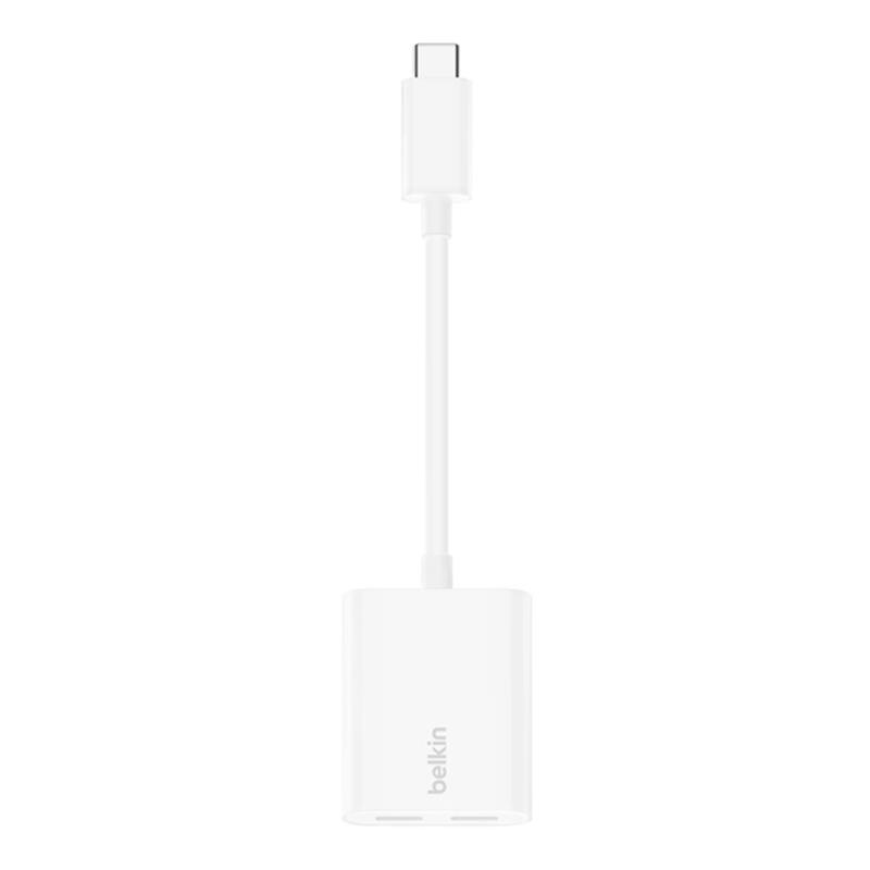 Belkin RockStar USB-C Audio + Charge Adapter - White 