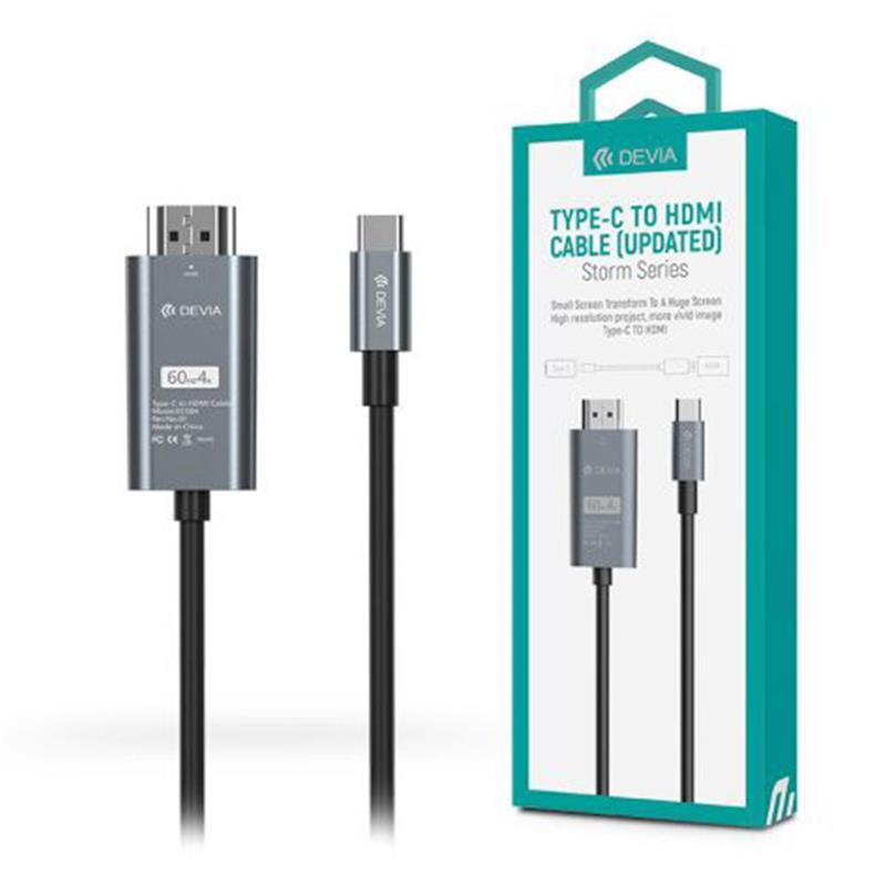 Devia kábel Storm series USB-C to HDMI Cable 2m - Black 