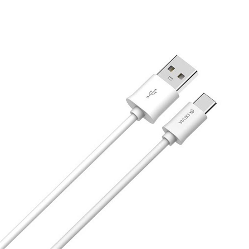 Devia kábel USB-A to USB-C Smart Series Cable 1m - White 