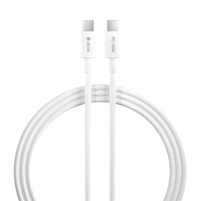 Devia kábel USB-C to USB-C PD 100W Smart Series Cable 1.5m - White 