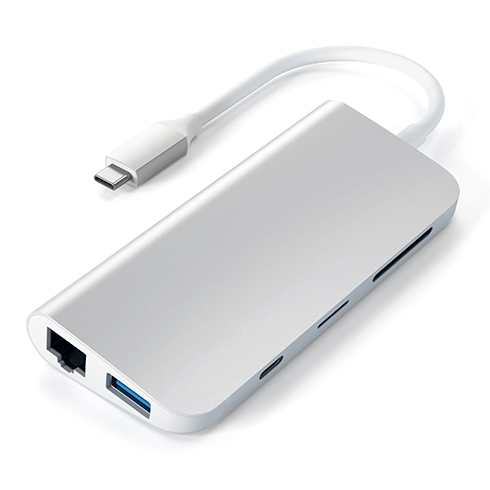 Satechi USB-C Multimedia adapter - Silver Aluminium 