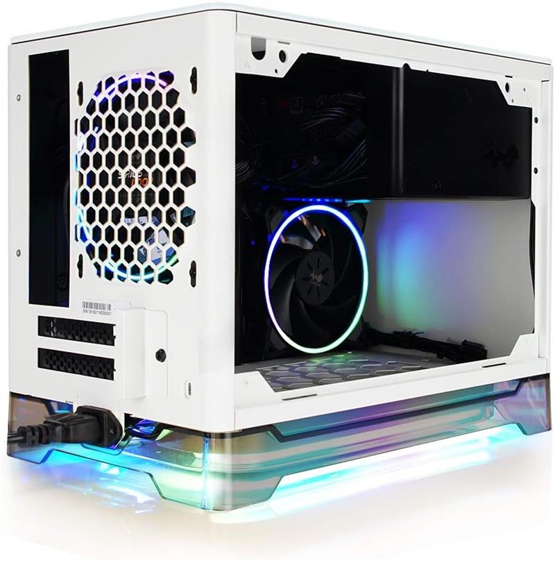 InWin case A1 Plus White, 650W PSU GOLD, Mini ITX, Tempered Glass, ARGB Fans, Qi 10W Charging panel 