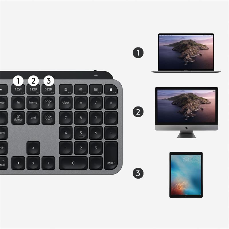 Logitech MX keys for Mac - space gray - CZ/SK 