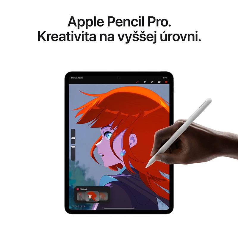 iPad Pro 13" Wi-Fi 256GB štandardné sklo - Strieborný (2024) 