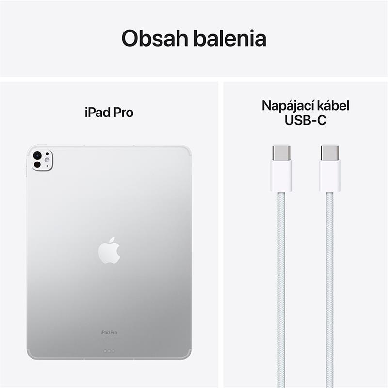 iPad Pro 13" Wi-Fi + Cellular 512GB štandardné sklo - Strieborný (2024) 