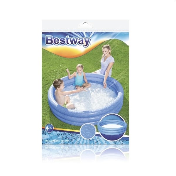 Bestway Trojkomorový bazén 152x30cm modrý 