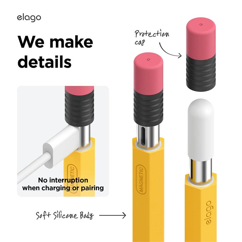 Elago kryt Classic Pencil Case pre Apple Pencil USB-C - Lovely Pink 
