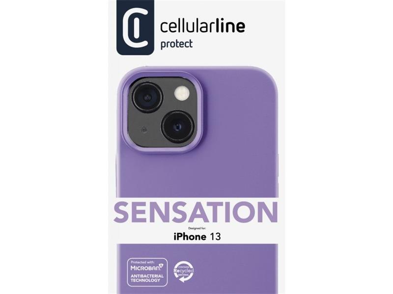 CellularLine SENSATION ochranný silikónový kryt pre Apple iPhone 13, fialový 