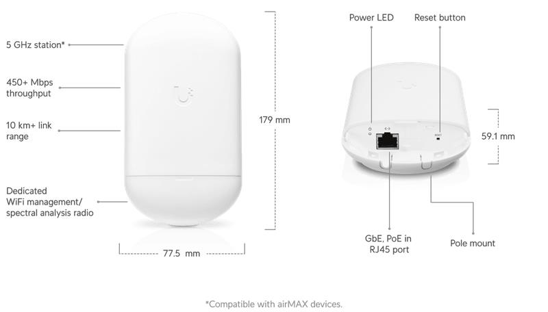 Ubiquiti airMAX AC   Nanostation Loco 5AC    (450+Mbps) 