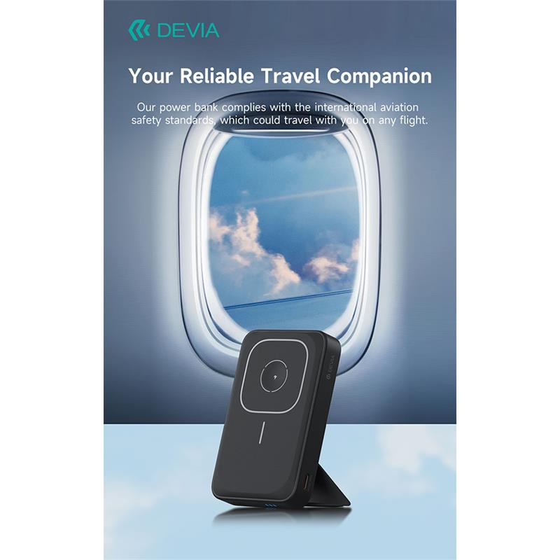 Devia powerbank Extreme Speed Series Magnetic Wireless 10.000 mAh PD 20W - Black 