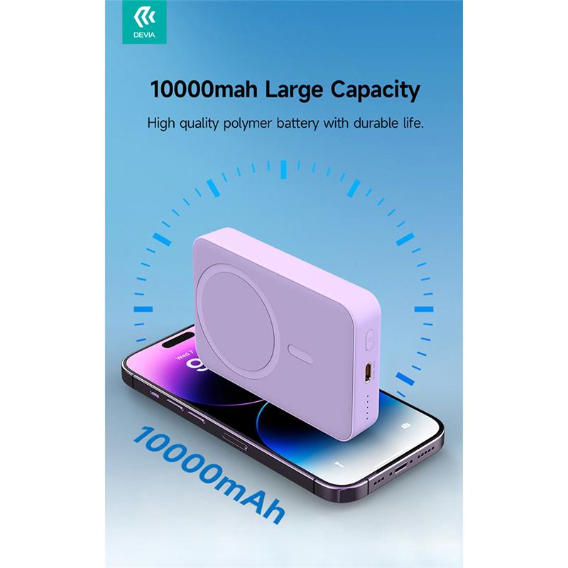 Devia powerbank Smart Series Magnetic Wireless 10.000 mAh PD 20W - White 
