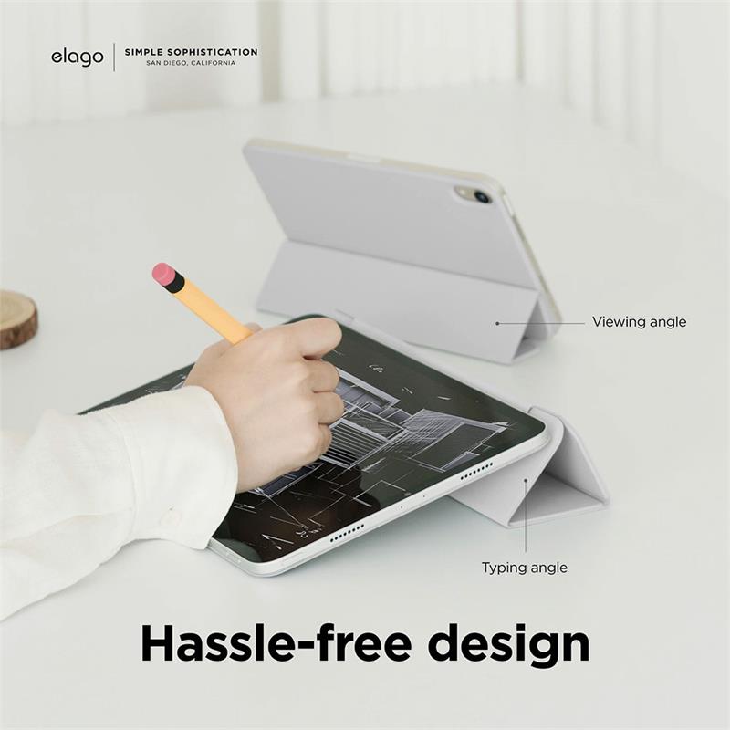 Elago puzdro Magnetic Folio Case pre iPad 10.9" 2022 10th Gen - Light Gray 