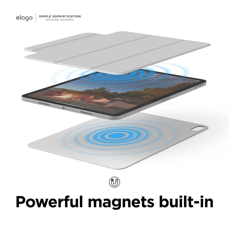 Elago puzdro Magnetic Folio Case pre iPad 10.9" 2022 10th Gen - Light Gray 