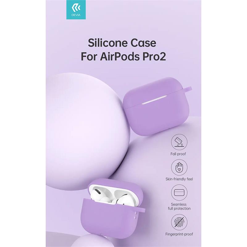Devia puzdro Silicone Suit Case pre Apple AirPods Pro 2 - Purple 