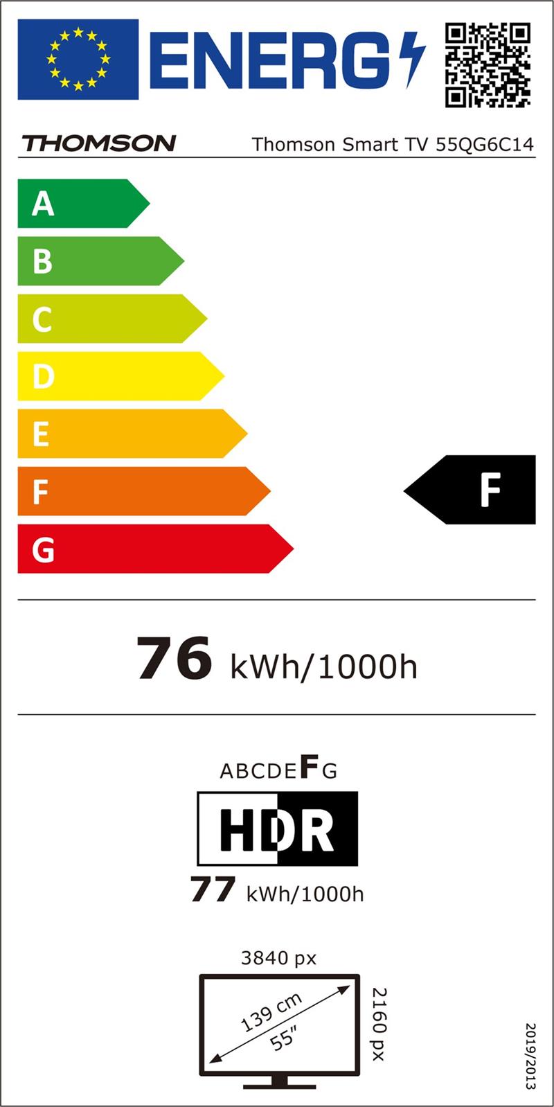Thomson 55QG6C14 QLED Plus Google TV 