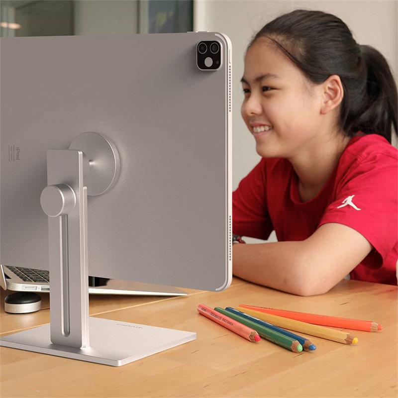 Just Mobile stojan AluDisc Max Tablet Stand - Silver Aluminium 