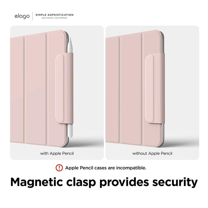 Elago puzdro Smart Folio Case with Clasp pre iPad Air 11" M1/M2/M3 - Light Gray 