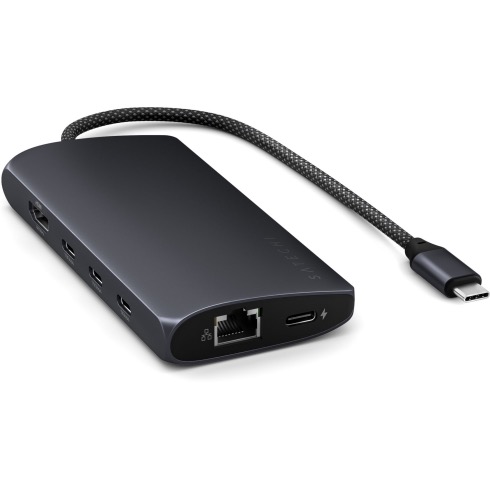 Satechi USB-C Multiport adaptér 8K with Ethernet V3 - Midnight 