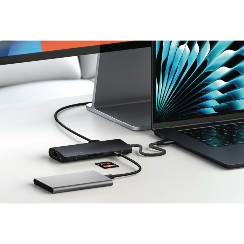 Satechi USB-C Multiport adaptér 8K with Ethernet V3 - Midnight 