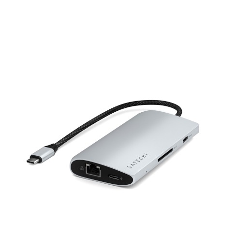 Satechi USB-C Multiport adaptér 8K with Ethernet V3 - Silver