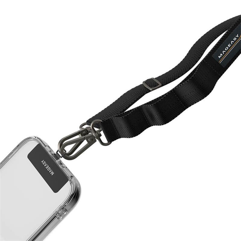 SwitchEasy šnúrka Strap+Strap Card 20mm Phone Lanyard - Black 