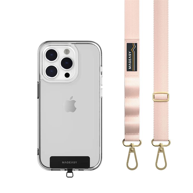 SwitchEasy šnúrka Strap+Strap Card 20mm Phone Lanyard - Blossom Pink 