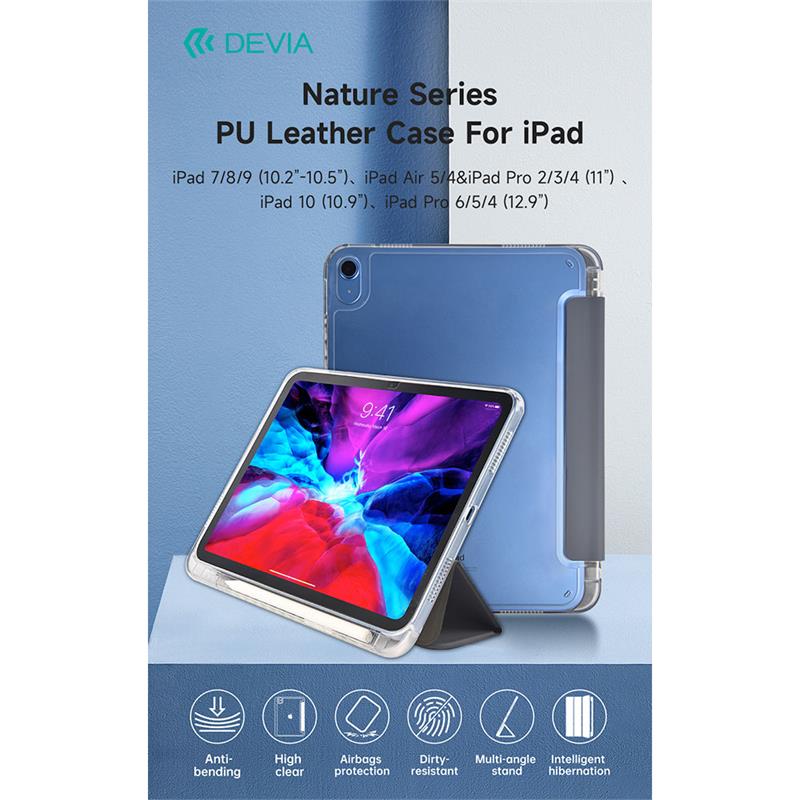 Devia puzdro Nature Series PU Leather Case pre iPad 10.9" 2022 10 Gen - Black 