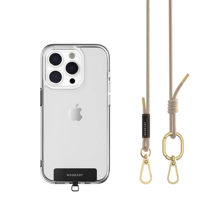 SwitchEasy šnúrka Strap+Strap Card 6mm Phone Lanyard - Beige 