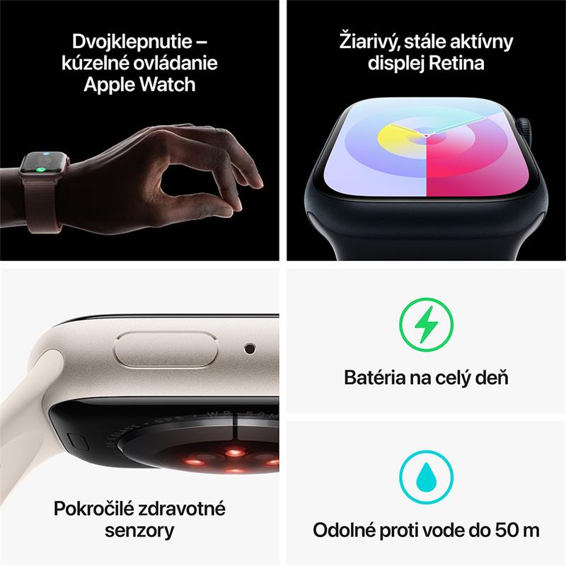 Apple Watch Series 9 GPS + Cellular 45mm Midnight Aluminium Case with Midnight Sport Band - S/M (Demo) 