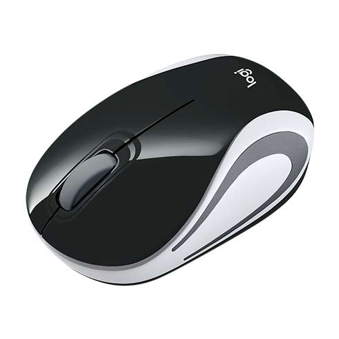 Logitech Mini M187/ Cestovná/ Optická/ 1 000 DPI/ Bezdrôtová USB/ Čierna 