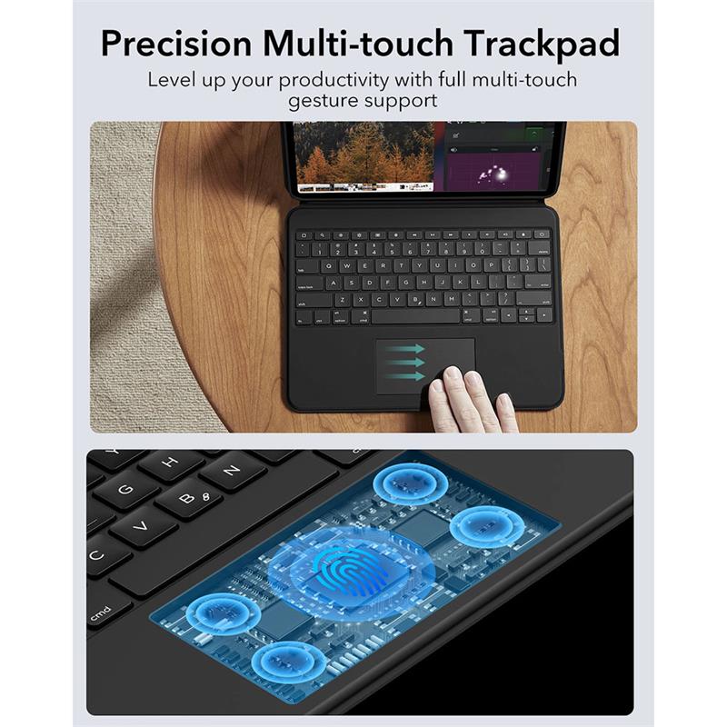 ESR klávesnica Ascend Keyboard Case pre iPad Air 13" M2 2024 Eng - Black 