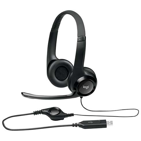 Logitech H390 - USB stereo headset - čierne 