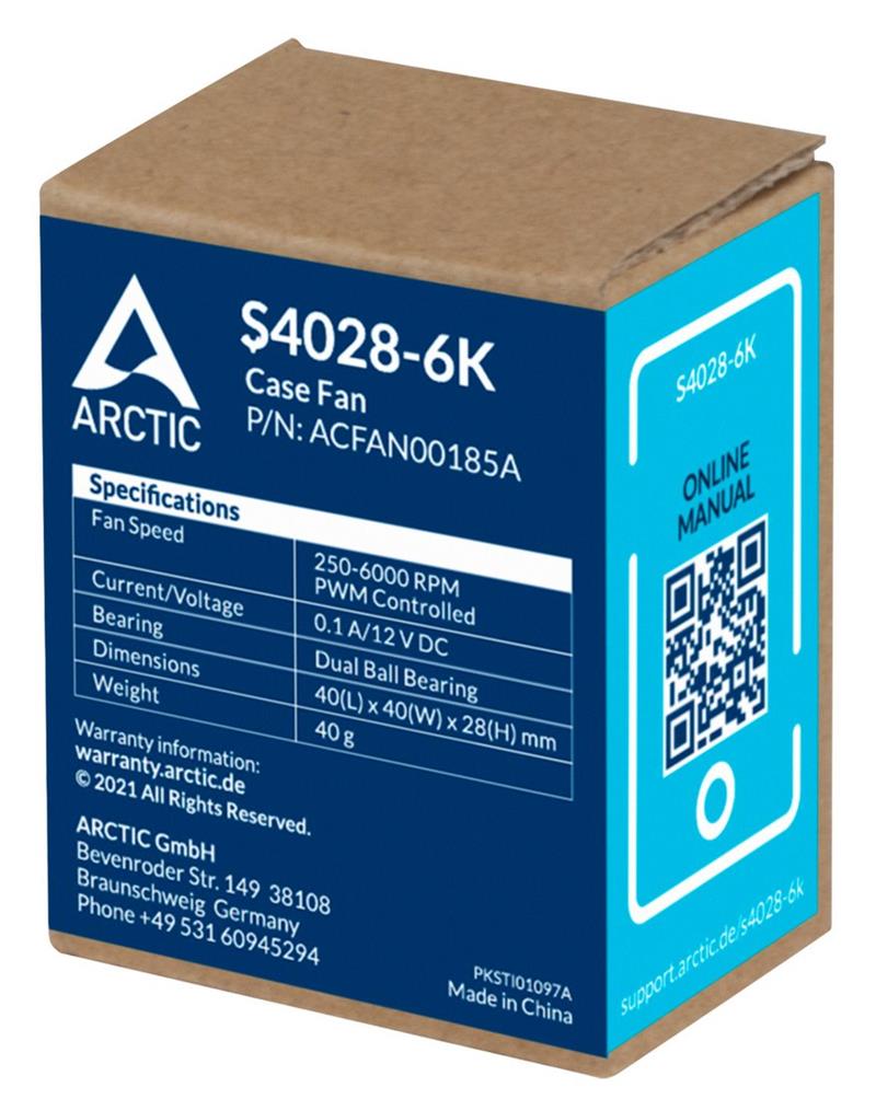 Arctic ventilátor S4028-6K (40 mm 6k RPM pre Server) 