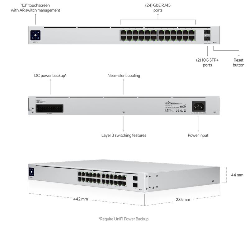 Ubiquiti UniFi switch Gen2 USW-PRO-24  Layer3  24x1000Mbps + 2x SFP+  