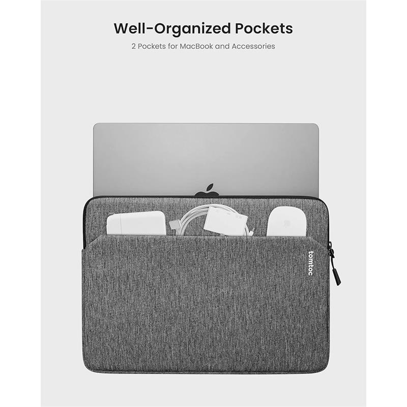 Tomtoc puzdro Light Sleeve pre Macbook Air 13" M1/M2/M3 - Gray 