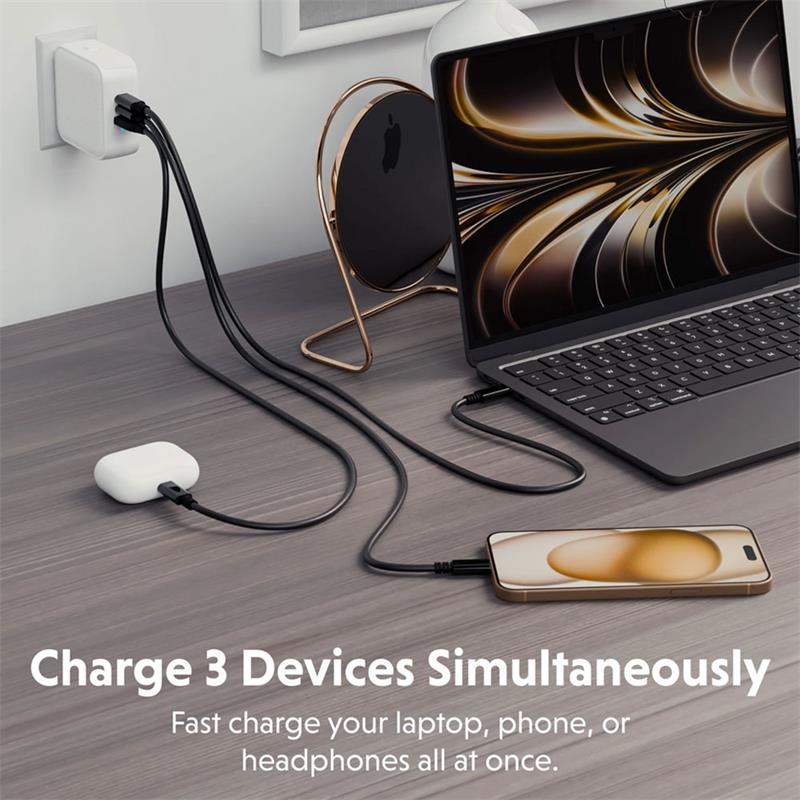 Hyper HyperJuice 70W USB-C GaN Travel Charger - White 