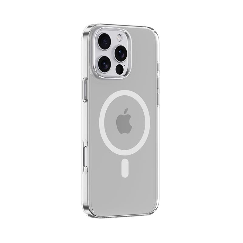 Comma kryt Glass Series Magnetic Case pre iPhone 16 - Clear 