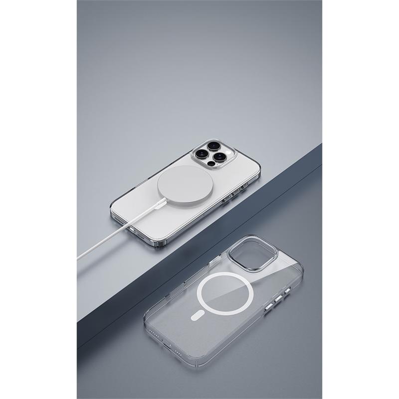 Comma kryt Glass Series Magnetic Case pre iPhone 16 - Clear 