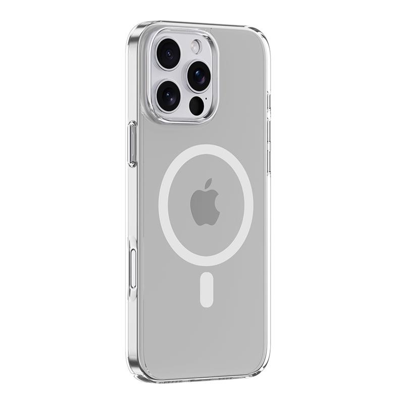 Comma kryt Glass Series Magnetic Case pre iPhone 16 Plus - Clear 