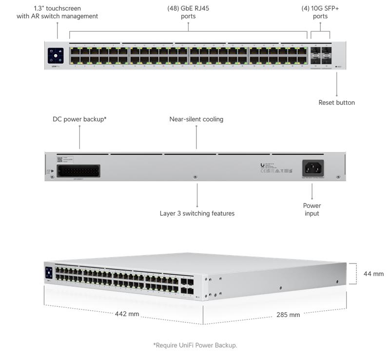 Ubiquiti UniFi switch Gen2 USW-PRO-48  Layer3  48x1000Mbps + 4x SFP+ 