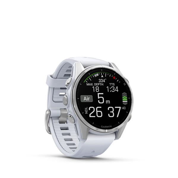 Garmin fenix 8 - 43mm, AMOLED, Silver, Whitestone band 